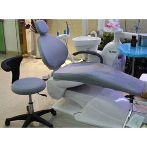 Smoke Gray Dental Unit Cover Dentist Chair Protector Stool Sleeves Washable Cushion 4Pcs/Set