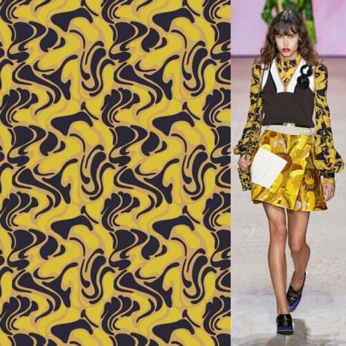 European G brand new spring/summer custom printed fabrics Irregular pattern fabrics factory shops support G logo customization