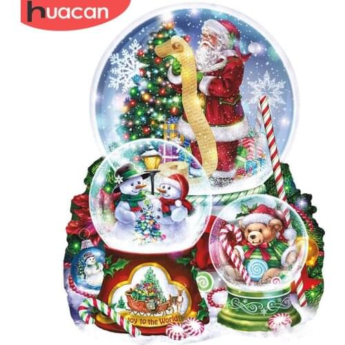HUACAN 5d Diamond Painting Christmas Snowman DIY Diamond Embroidery Cross Stitch Santa Claus Handicraft Home Decor