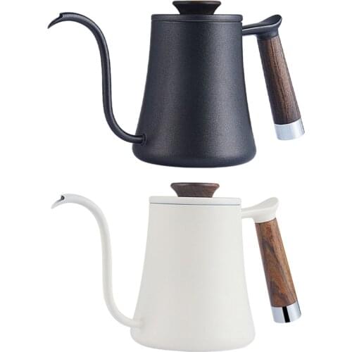 Drip Coffee Pot Stainless Steel 20oz/600ml Expresso Hand Drip Kettle Narrow Spout Coffee Tea Pot for Coffee Maker