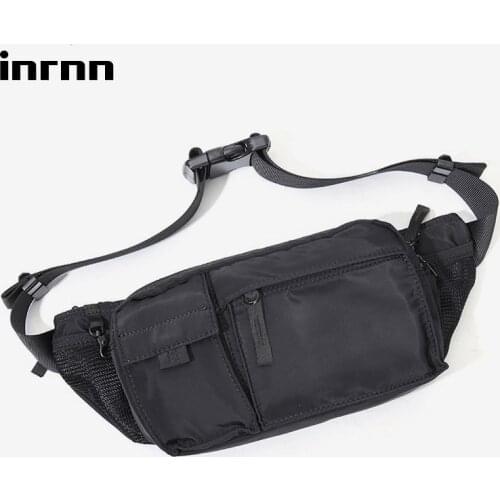 Inrnn Fashion Men Waist Bag Quality Small Crossbody Sling Bags Outdoor Sports Waist Pack for Teenager Male Waterproof Chest Bag