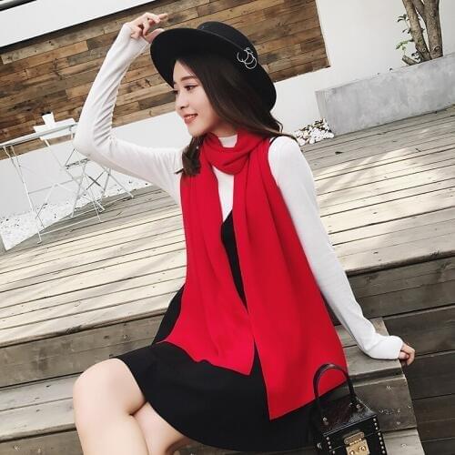 Fashion Womans Scarf 180*30cm Chiffon Cotton Bandana Hijab Autumn Winter Summer Blanket Lovely Womens Pashminas Shawl Wraps