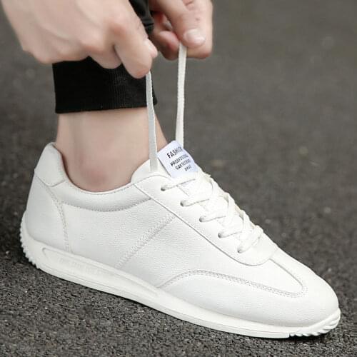 Summer New White Shoes Mens Sneakers Sports Casual Korean Style Trendy Student Style Mens Shoe White Leather Shoes Mens Shoes