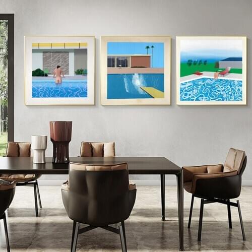 Abstract Canvas Paintings Swimming Pool Wall Art Prints Poster Living Room Decor Decorative Paintings On The Wall Home Decor