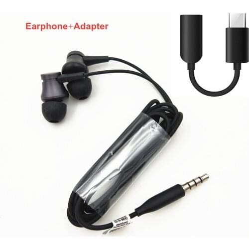 Xiaomi Piston 3 Earphone Mi Fresh 3.5mm In-Ear earphone with Mic Headset USB Type C Earphones Adapter For Mi 9 Pro 8 9T CC9