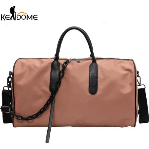 Nylon Chain Gym Bag Fitness Handbags Outdoor Sports Training Travel Shoulder Bag Trip Overkend Daily Leather Gym Bag Sport XA16D