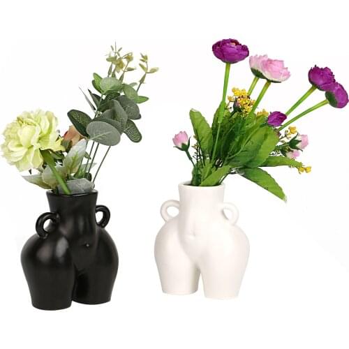New Nordic Abstract Ceramic Human Sculpture Vase Ornaments Simulation Human Body Art Modeling Hydroponic Flower Arrangement Vase