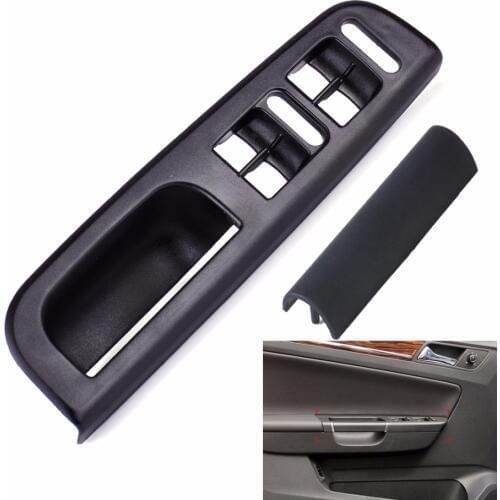 DWCX 3B1867171E Black Window Switch Control Panel Bezel + Door Handle Trim Fit for VW Volkswagen Passat B5 Golf Jetta Bora MK4