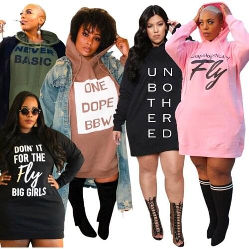 Plus Size Casual Hooded Shirt Dress Women Fashion Letter Printed Sweat Dress Long Sleeve Short Mini Dress XL-5XL Spring Clothes