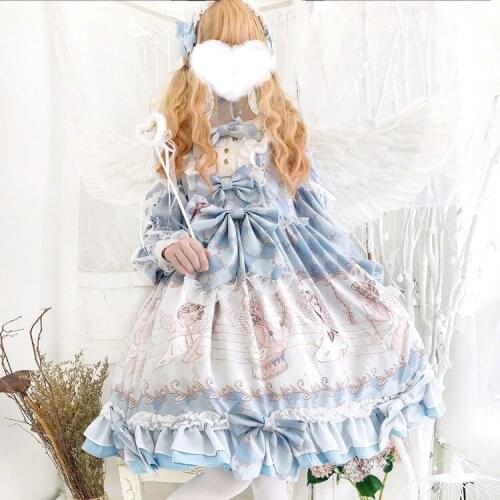 Spot Eros OP lace bow Lolita girl fresh and sweet Lolita Dress