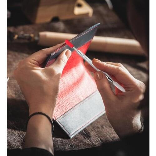 DIY Dual Head Brass Head Leather Edge Oil Gluing Dye Pen Double Side Applicator Speedy Paint Roller Tool for Leather Craft Tools