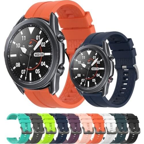 For Samsung Galaxy Watch3 45mm Strap Silicone Watchband for Samsung Galaxy Watch 3 45mm bandSport Bracelet 22MM Wristband Correa