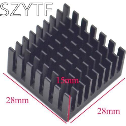 Heat sink 28*28*15MM (black slot) high-quality radiator