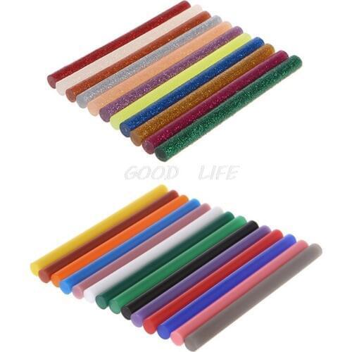 Hot Melt Glue Stick Mix Color Glitter Viscosity DIY Craft Toy Repair Tools 7mm x 100mm