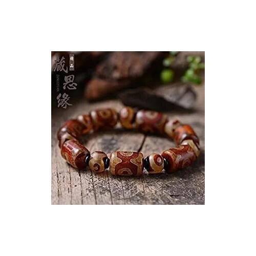 EASTCODE feng Shui Tibetan Dzi Bead Protective Amulet Bracelet, Attract Wealth and Good 001 Luck