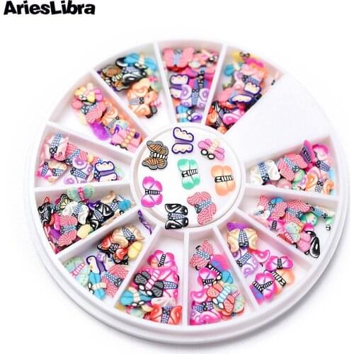 AriesLibra Butterfly Polymer Clay Rhinestone Decoration for Nail Art Working for Nail Beauty Accessories of Rhinestone Stickers
