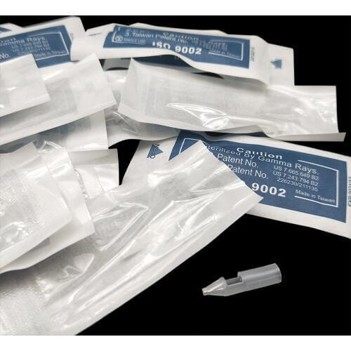 50 pcs Universal Cross Mouth Needle Tips Permanent Makeup Eyebrow and Lip Merlin Tattoo Machine Needle Caps