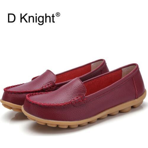 2020 Spring Summer Mother Casual Flats Fashion Shallow Mouth Slip-on Lazy Shoes Low-Top Nurse Work Shoes Size 35-44 Women Flats