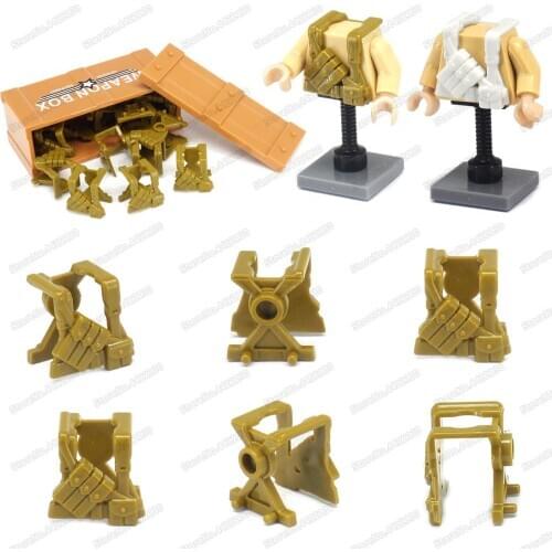 Military Supply Vest Equipment Building Block Moc Army Figures Soldier WW2 Battlefield Protection Model Child Christmas Gift Toy