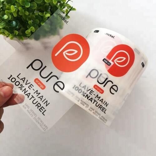 High quality adhesive custom logo die cutting clear PVC vinyl sticker suppliers ---PX8006