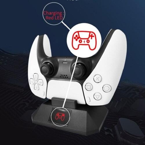 For Playstation 5 /PS5 Controller Charger Single USB Handle Seat Fast Charging Docking Stand & LED Indicator Game Accessories