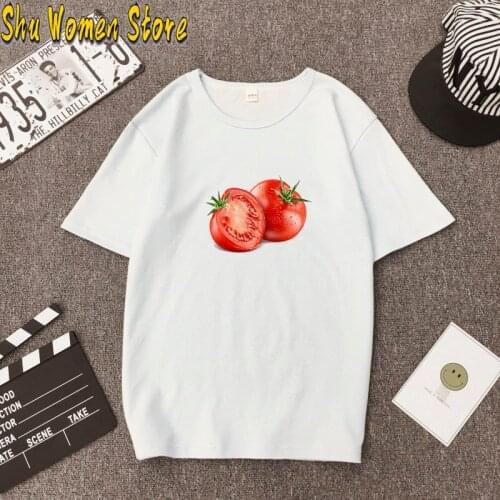 Womens T-shirt Funny Tomatoes Shirt Graphic Pomidori T-shirt Women Russian T-Shirt Female Summer Tees Cartoon Harajuku T-shirt