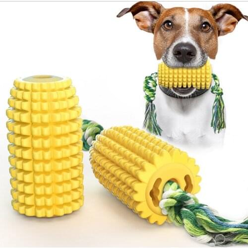 Dog Chew Toys for Pet Dog Teeth Cleaning Stick Dog Dental Oral Care Toy Corn Molar Stick with Rope