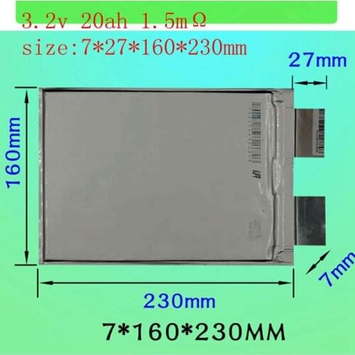 2PCS 3.2V Rechargeable LiFePO4 Battery Pack 20000mah Lithium Ion Polymer Lipo Cell for 12V 20AH E-bike UPS Power HID Solar Light