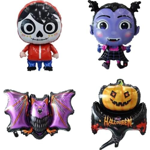 Halloween Ghost Witch Bat Spider Balloon Vampire Girl Party Aluminum Film Balloon