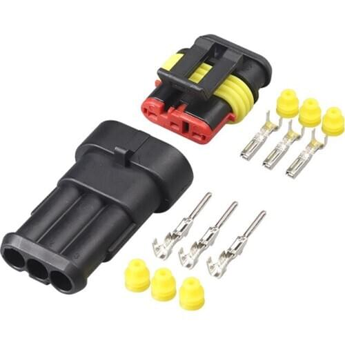 3p waterproof connector nylon flame retardant automotive connector