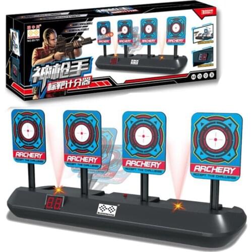 5-Bit Auto-Reset Electric Shooting Target Toys Kids Water Gel Ball Bb Pistol Rifle Hunting Accessories for Boys CS Shooting Game