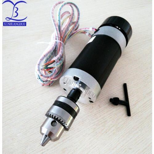 500W Brushless Motor Drill chuck 48VDC CNC Engraving Milling Air Cooled Spindle + fan Long mouth tightening 1.5 - 10