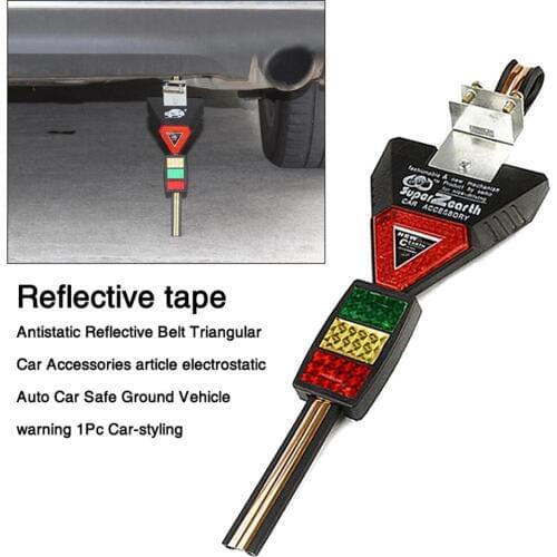 Car Reflective Triangle Type Electrostatic Belt Anti-Static Release Eliminate Static Electricity Belt Triangular Car Accessories