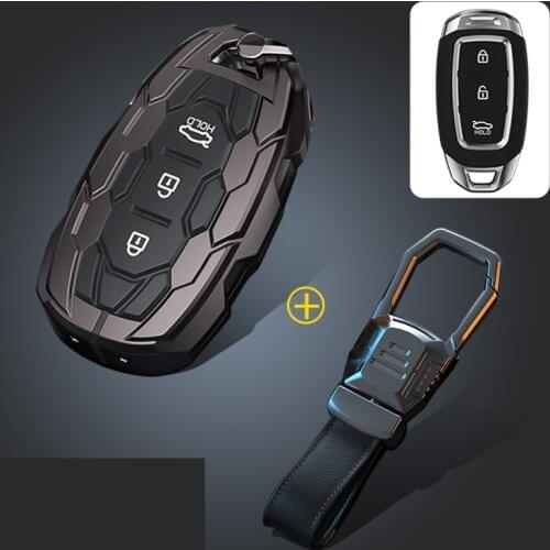Zinc Alloy Silica Gel Key Case Cover For Hyundai i30 Ix35 KONA Encino Solaris Azera Grandeur Ig Accent Santa Fe 2017 2018 2019