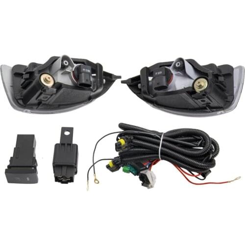 For Honda Civic 04-05 Clear Lens Pair Bumper Fog Light Lamp+Wiring+Switch Kit