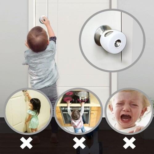 Home Door Handle Round Knob Silicone Safety Cover Doorknob Guard Baby Protector Protection Products Anti-collision