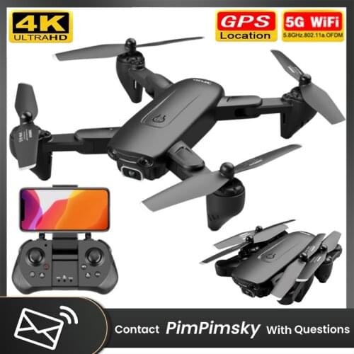 F6 Folding New RC Drone WiFi 4K Dual Camera HD FPV Drones 5G GPS Assisted Flight Real-time Transmission 360 degrees Flipped Dron