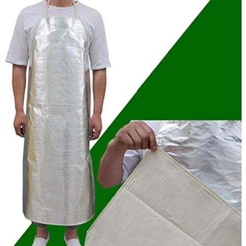 1000 Degree Heat Resistant Apron Aluminum Fabric Apron High Temperature Working Thermal Radiation Aluminized Aprons