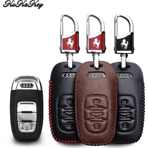 Hot Sale Car Key Case For Audi S8 S7 S6 S5 Remote Smart Car Key Case Bag For Audi A4L A6L Q5 A5 A6 A7 A8L Key Cover Holder