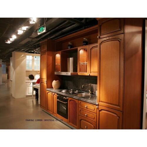 Classical wooden kitchen cabinet (LH-SW010)
