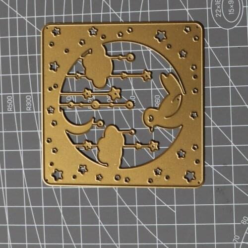 Square Frame Moon Star Cloud Duck Metal Cutting Dies for DIY Scrapbooking Cards Craft Making New 2021