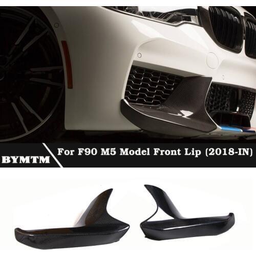M-P Style Carbon fiber Front Bumper Splitters Winglets Splitter For BMW F90 M5