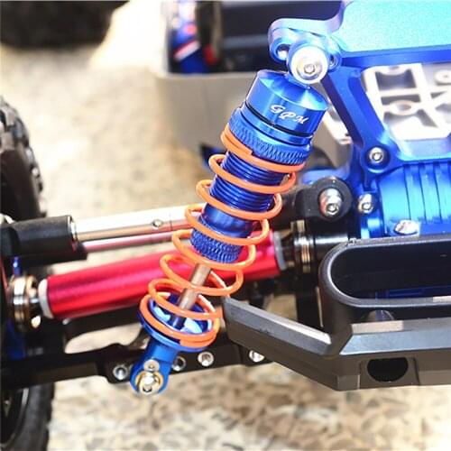 The Metal Front Shock Absorber Thicken Front Suspension of RC Car for TRAXXAS RUSTLER 4X4 VXL 67076-4 SLASH 4x4