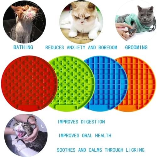 Pet Dog Slow Food Bowls Cats Feeding Food Mat Eating Slow Treat lickimat Bowl Puppy Puzzle Toys Dish dispenser Pet Supplies
