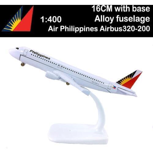 1:400 Air Philippines Airplane Airbus320-200 Model with Base Alloy Aircraft Plane Airliner Display Toy Model Collection Boy Gift