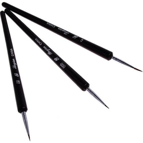 3Pcs French Manicure Pen Acrylic Dotting Painting Drawing UV Gel Liner Polish Brush Tool Nail Art Pen Set