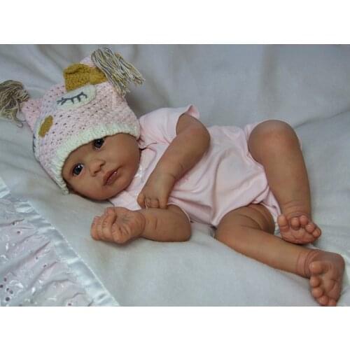 17inch Unpainted Reborn Doll Kit Lana Soft Touch Fresh Color Unfinished Doll Parts with Body