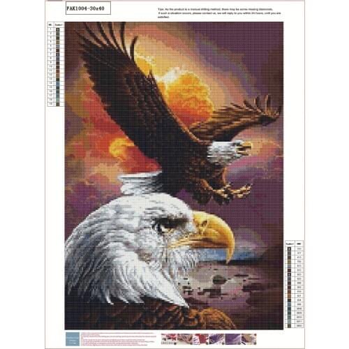 Eagle DIY Full Diamond Painting Cartoon Diamond Embroidery Christmas Craft Cross Stitch Home Decor Gift