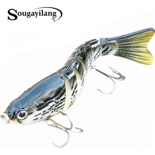 Sougayilang 1PCS Fishing Baits Trolling Swim Wobbler Multi-section Hard Bait 100mm15g Artificial Crankbait Fishing Tackle Lure