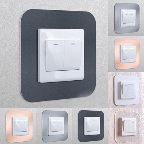 Simple Anti-Dirty Buckle Type Non-Adhesive on-off Switch Protective Cover Outlet Wall Sticker Living Room Bedroom Socket Decor